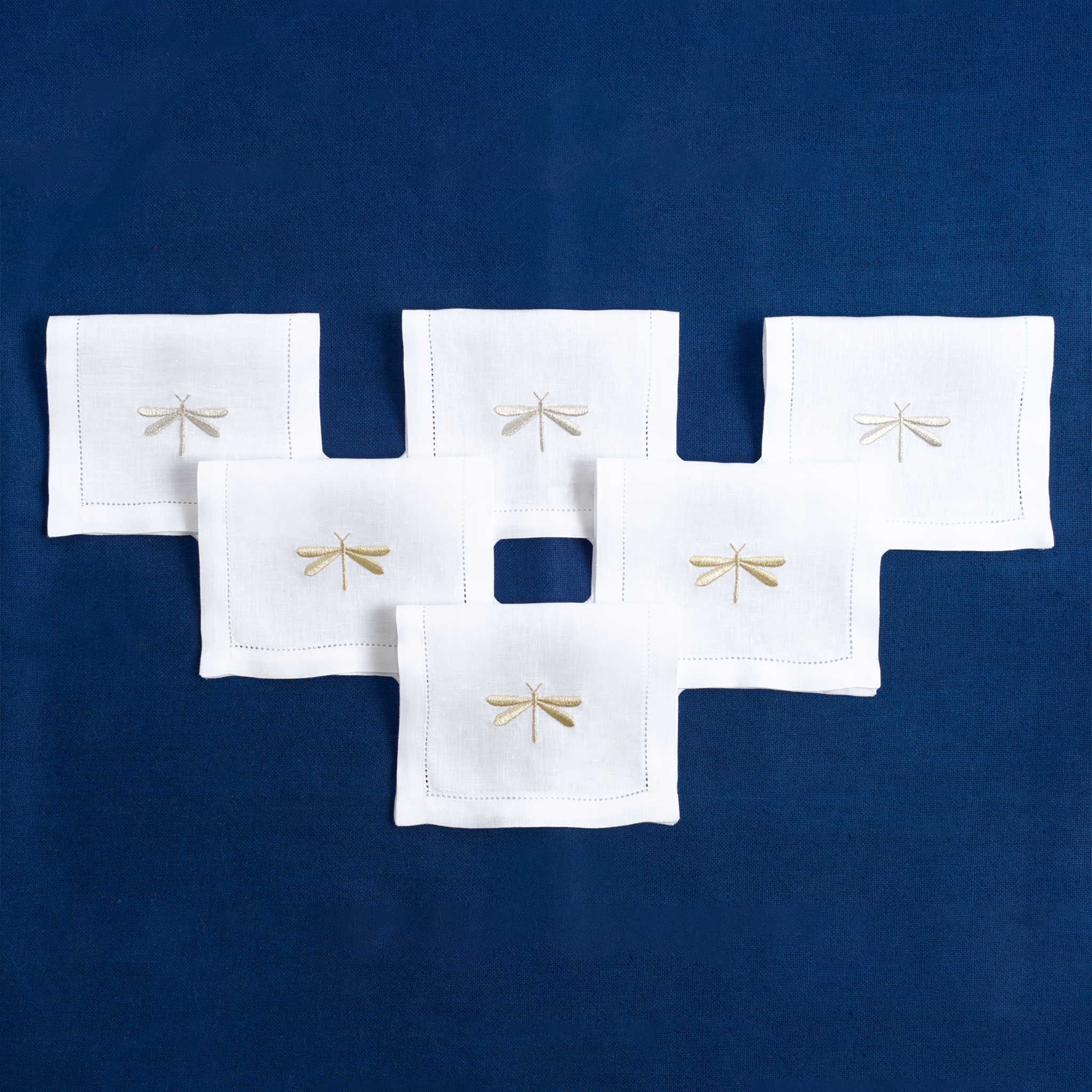 Table - Drink Placemat - Golden Dragonflies