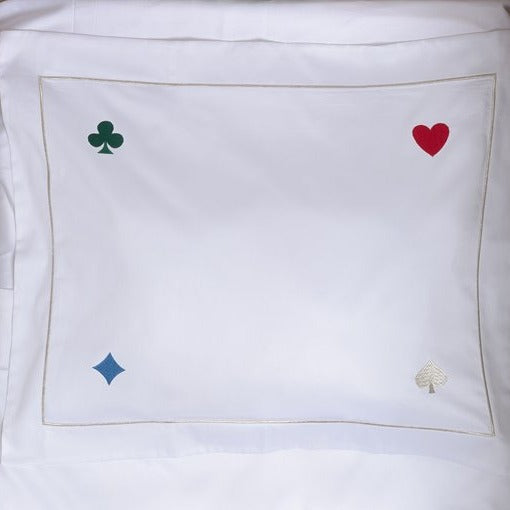 Monte Carlo embroidered children's bed set in Italian linen — Maison Alia