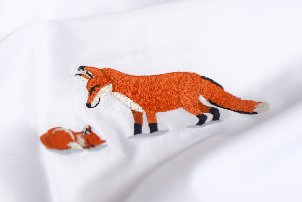 Mountain Animals — embroidered bed linen set | Maison Alia