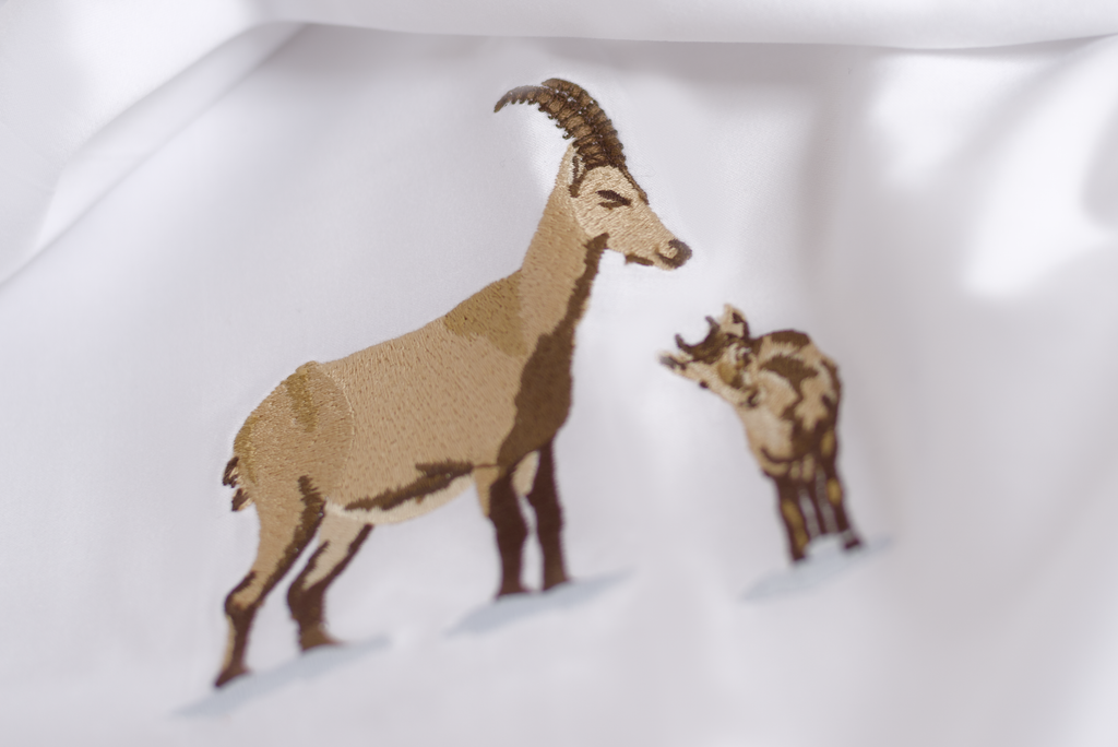 Mountain Animals — embroidered bed linen set | Maison Alia