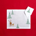 Mountain Animals — hand-embroidered Italian linen | Maison Alia