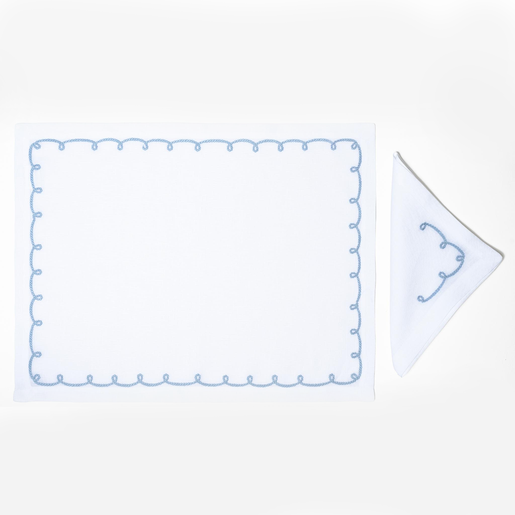 Table - Placemat - Light Blue Rope