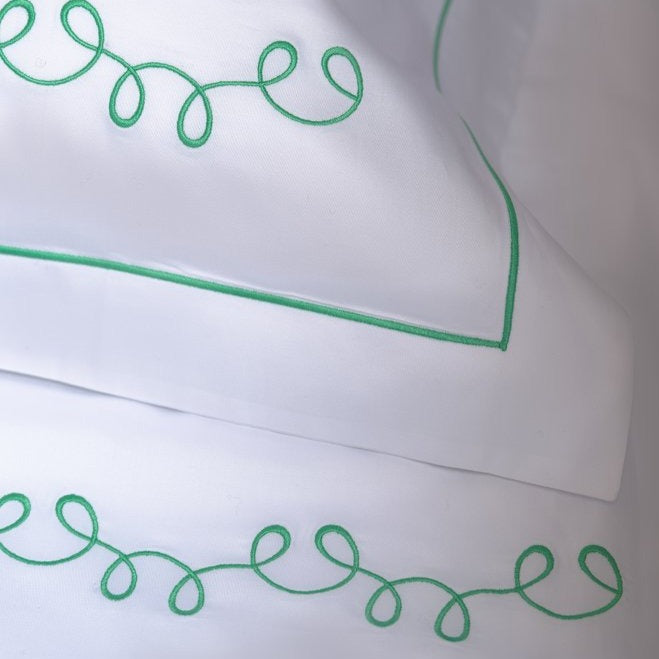 Scarabocchi embroidered kids duvet and pillow set — Maison Alia