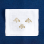 Table - Drink Placemat - Silver & Golden Bees