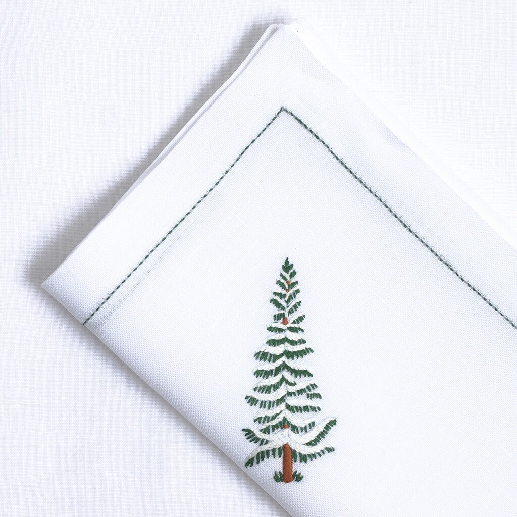 Table - Placemat - Skieurs (Hand Embroidered)