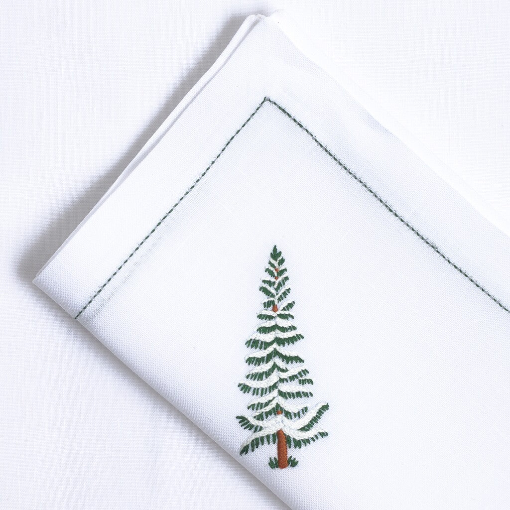 Table - Placemat - Skieurs (Hand Embroidered)
