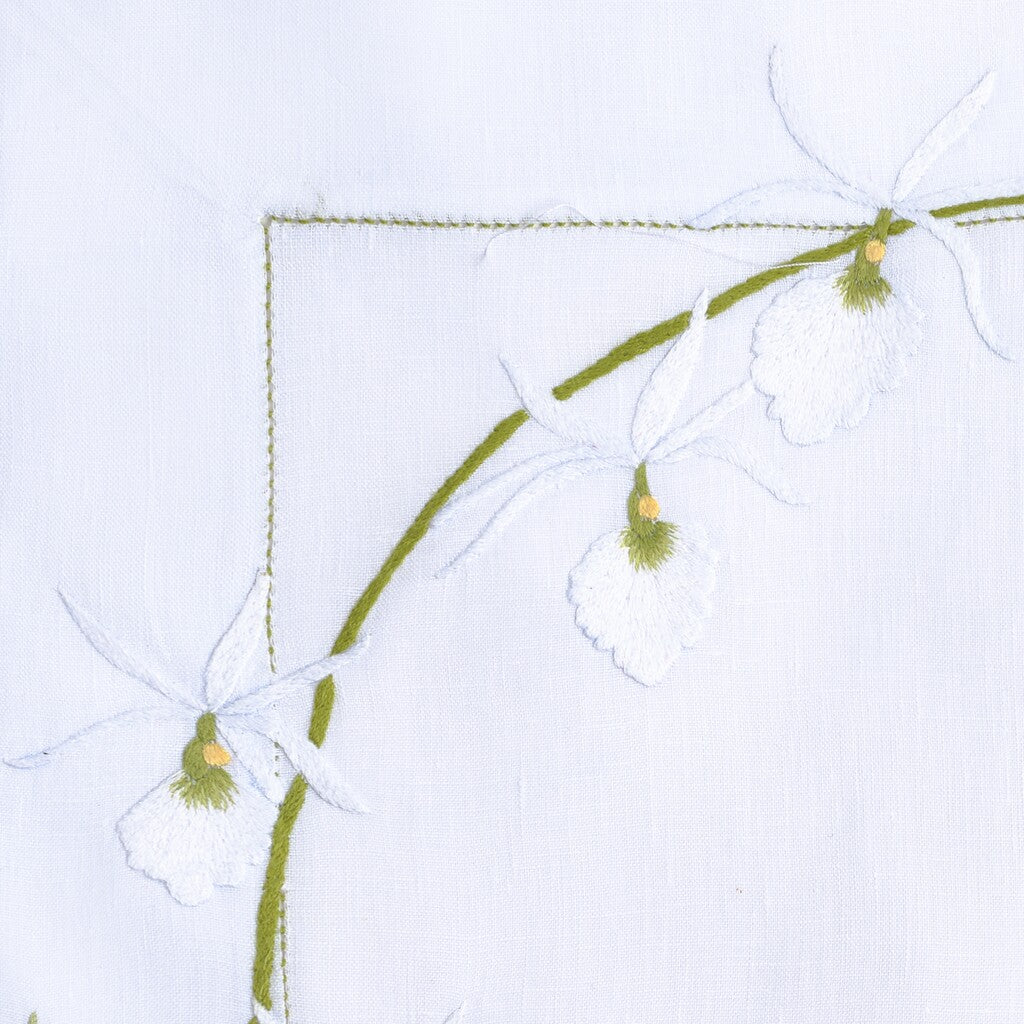 Table - Placemat - Orchidées (Hand Embroidered)